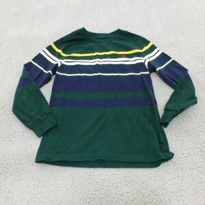 Polo Ralph Lauren T Shirt Boys Size 6 Green Navy Striped Long Sleeve Pony
